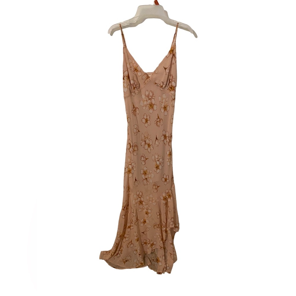 Altar’d state pink floor length mermaid dress